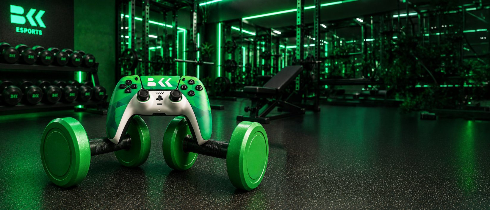 Controller auf Hanteln